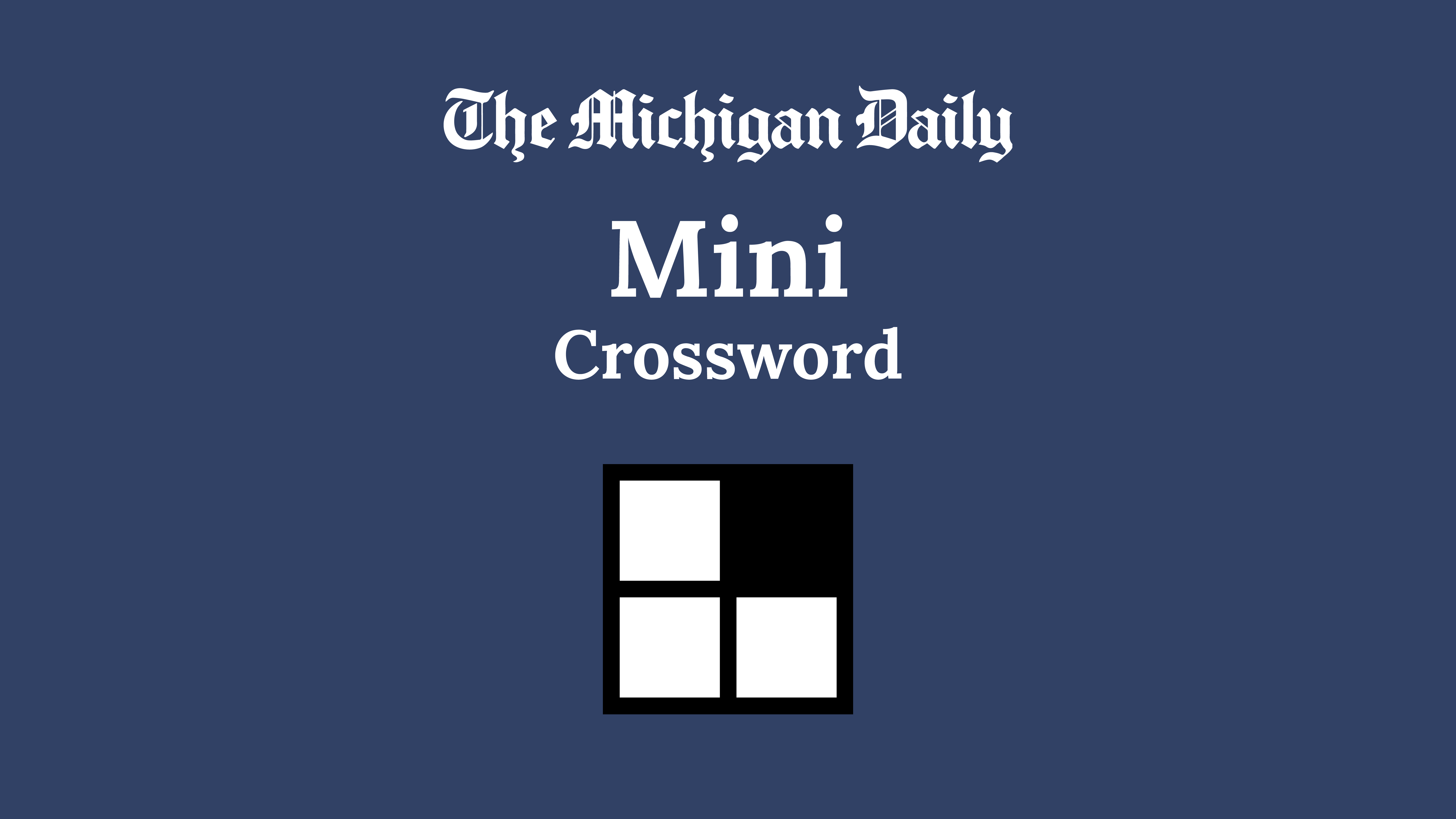 Wednesday, April 17, 2024 — The Michigan Daily Crosswords